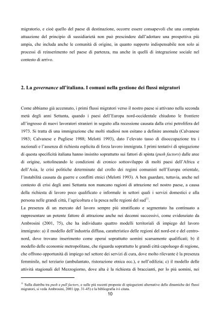 Governo locale e gestione dei flussi migratori in Italia. Verso ... - CeSPI