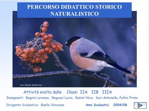 percorso didattico - storico - naturalistico - IC Valnegra