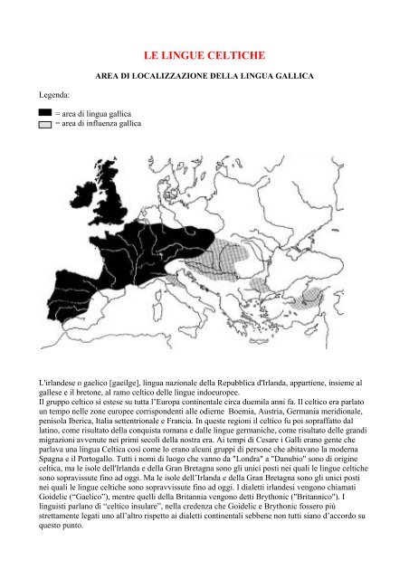 LE LINGUE CELTICHE - Latinitas or Europa