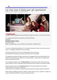 La vita non è fatta per gli spettatori - Teatro Vascello