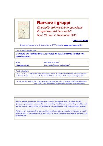 Articolo in PDF - Narrare i gruppi