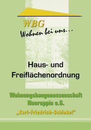 WBG Hausordnung Inhalt - Wohnungsbaugenossenschaft ...