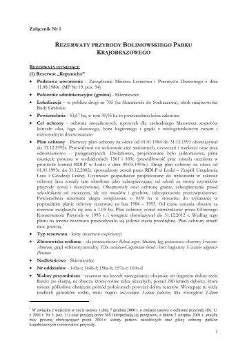 (.pdf) (152KB) - Bolimowski Park Krajobrazowy