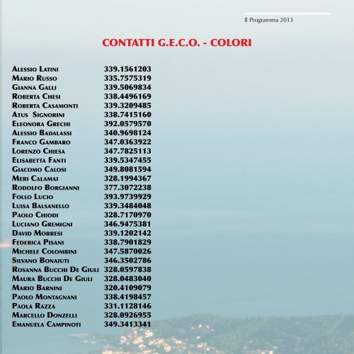 ProGramma 2013 - Comune di Castelfiorentino