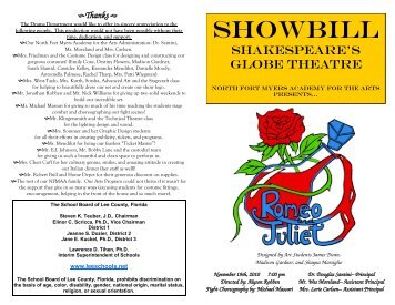 ShOWBiLL - North Fort Myers Academy for the Arts
