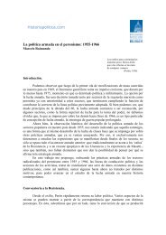 La política armada en el peronismo: 1955-1966 - Historia Política