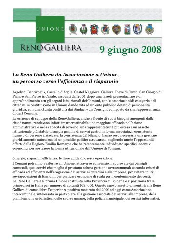 scarica il testo - formato pdf - 140 Kb - Comune di Castel Maggiore