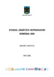 studiul sănătăţii reproducerii românia 2004 - Unicef