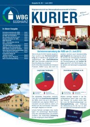 WBG-Kurier 2/2012 - WBG Südharz