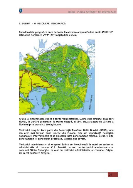 Sulina - descriere geografica - Primaria Sulina