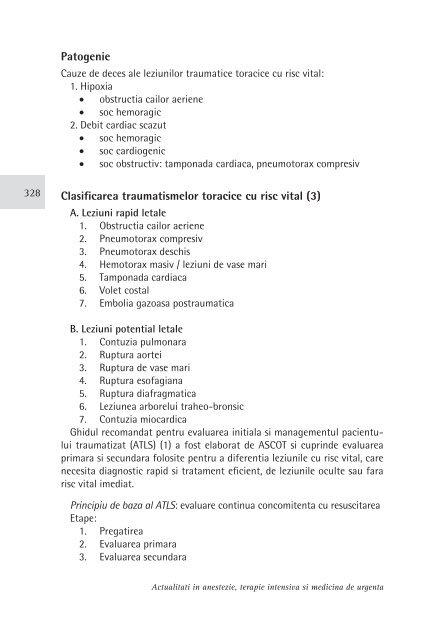 Traumatisme toracice rapid letale - Cursul National de Ghiduri si ...