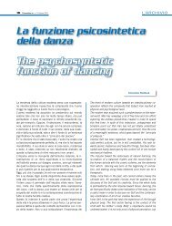 La funzione psicosintetica della danza - Istituto di psicosintesi