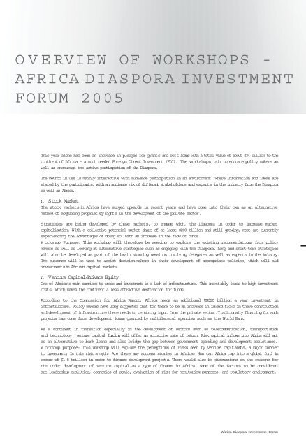 pdf version.qxd - Africa Diaspora Investment Week