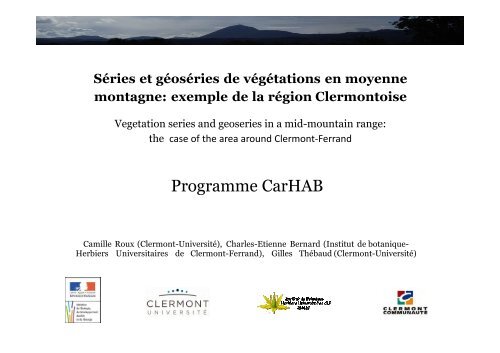 Séries et géoséries de végétation en moyenne montagne