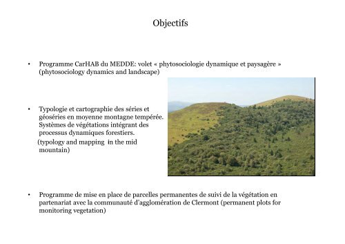 Séries et géoséries de végétation en moyenne montagne