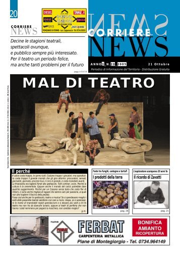 MAL DI TEATRO - Corrierenews.it