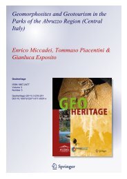 Geomorphosites and Geotourism in the Parks of ... - Regione Abruzzo