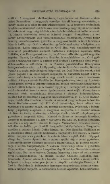 Freisingi Ottó krónikája. Ottonis episcopi Frisingensis ... - MEK