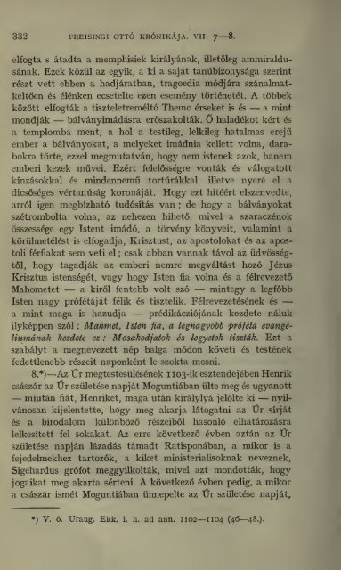 Freisingi Ottó krónikája. Ottonis episcopi Frisingensis ... - MEK