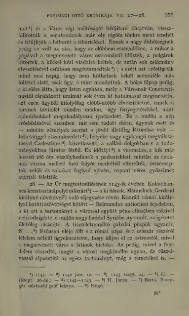 Freisingi Ottó krónikája. Ottonis episcopi Frisingensis ... - MEK