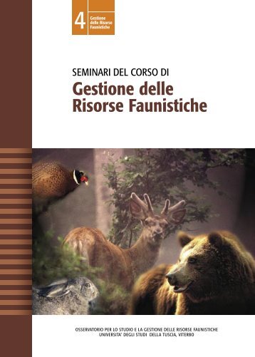 Seminari del corso di Gestione delle risorse faunistiche