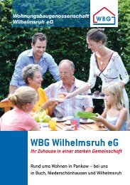 Imagebroschüre - Wohnungsbaugenossenschaft Wilhelmsruh eG