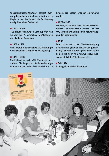 Imagebroschüre - Wohnungsbaugenossenschaft Wilhelmsruh eG