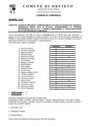DELIBERA DI CONSIGLIO N. 85 DEL 30.11.2012 - Comune di Orvieto