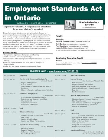 Employment Standards Act in Ontario - Amazon Web Services