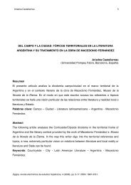 DEL CAMPO Y LA CIUDAD: TÓPICOS TERRITORIALES ... - Ogigia