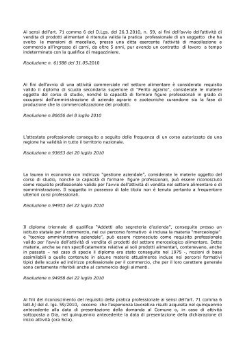 Risoluzioni Ministero per lo Sviluppo Economico - Comune di ...