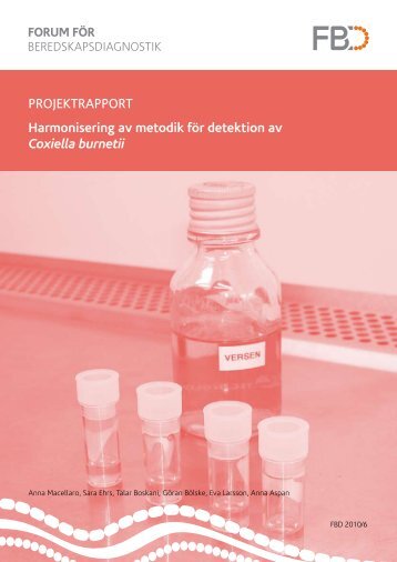 Harmonisering av metodik för detektion av Coxiella burnetii