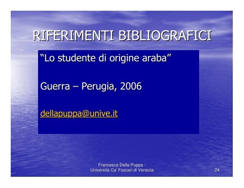 Lo studente di origine araba (Francesca Della Puppa)