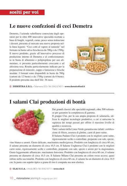 Ristorazione & Catering - Nr 15/2013 - Maggio - Giugno