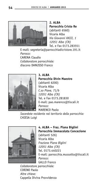 Annuario 2013 - Diocesi di Alba