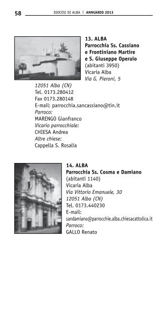 Annuario 2013 - Diocesi di Alba