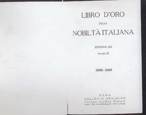 Libro d'Oro della Nobiltà Italiana - Marco Lupis Macedonio Palermo ...