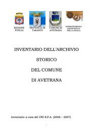 Inventario On-Line: CLICCA QUI - Archivi Storici in rete - Provincia di ...