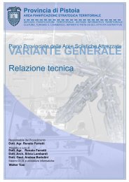 Relazione tecnica - Provincia di Pistoia