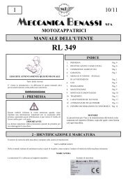 Manuale del prodotto - Meccanica Benassi Spa