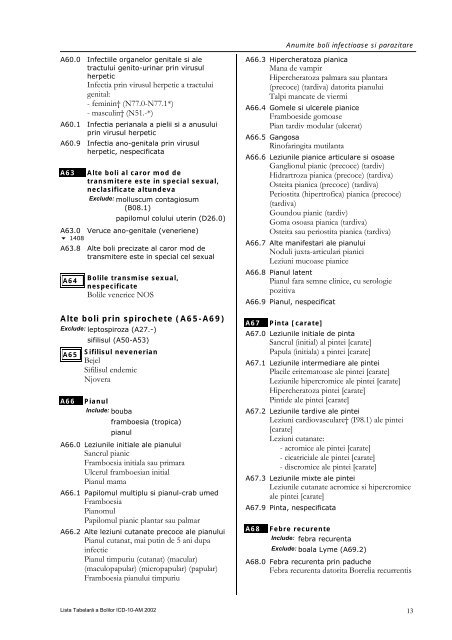 01 Anumite boli infectioase si parazitare