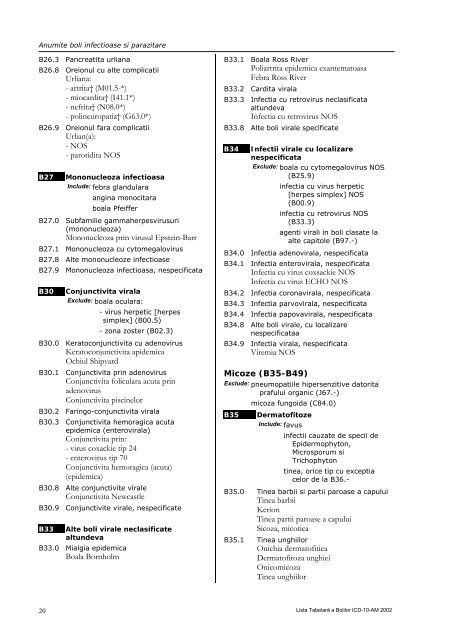 01 Anumite boli infectioase si parazitare