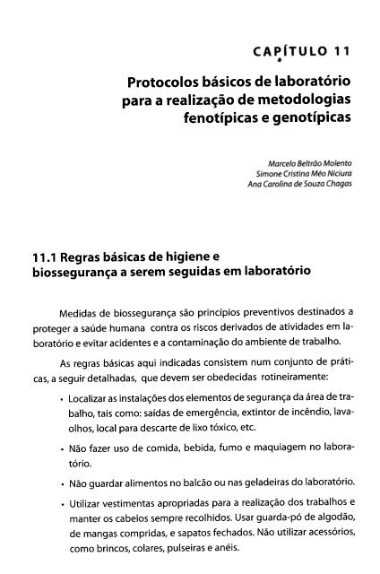 Protocolos basicos de laboratorio para a realiza~ao de ... - Embrapa