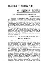 Realismo e Nominalismo na Filosofia Medieval - Instituto do Ceará