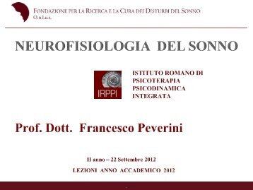 NEUROFISIOLOGIA DEL SONNO secondo anno ... - Polisonnografia