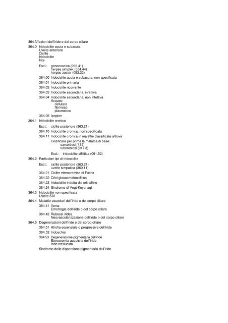 1. MALATTIE INFETTIVE E PARASSITARIE (001-139)