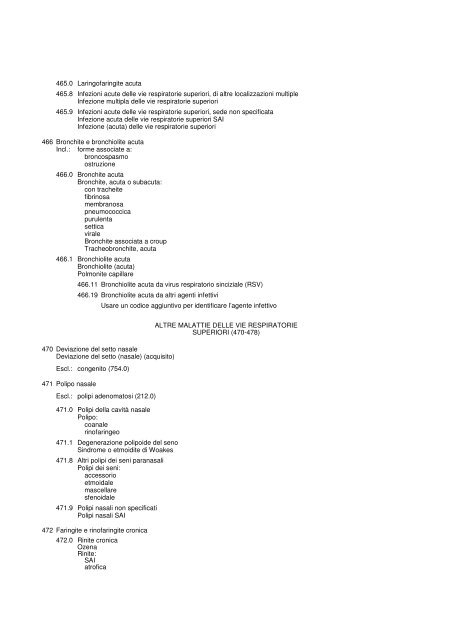 1. MALATTIE INFETTIVE E PARASSITARIE (001-139)