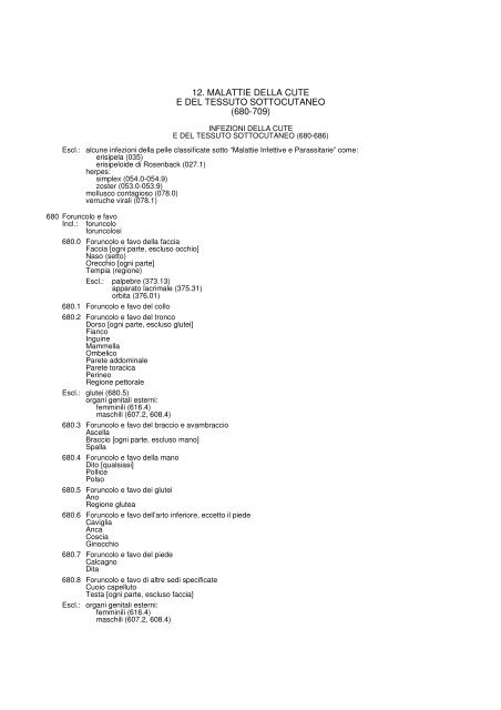 1. MALATTIE INFETTIVE E PARASSITARIE (001-139)