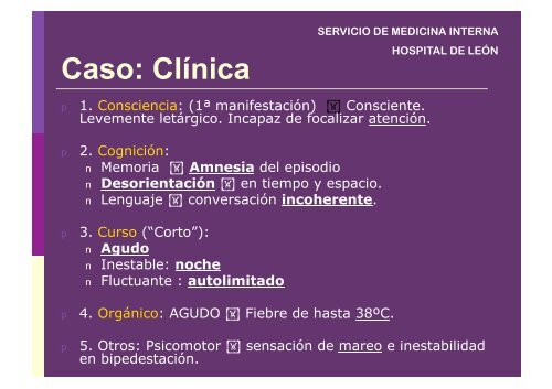 SÍNDROME CONFUSIONAL AGUDO - Servicio de Medicina Interna ...