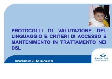 protocollo di valutazione dai 24 ai 36 mesi livello comportamentale